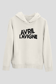 Avril Lavigne Beyaz Unisex Kapşonlu Sweatshirt