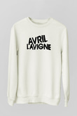 Avril Lavigne Beyaz Unisex Sweatshirt