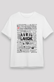 Avril Lavigne Beyaz Unisex Tişört T-Shirt - TişörtFabrikası