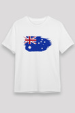 Avustralya Beyaz Unisex Tişört T-Shirt - TişörtFabrikası