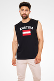 Avusturya Siyah Unisex Kolsuz Tişört