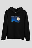 Ay Siyah Unisex Kapüşonlu Sweatshirt