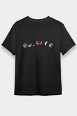 Ay Siyah Unisex Tişört T-Shirt - TişörtFabrikası
