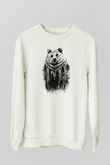 Ayı Beyaz Unisex Sweatshirt