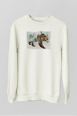 Ayı Beyaz Unisex Sweatshirt