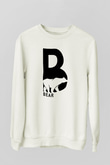 Ayı Beyaz Unisex Sweatshirt