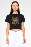 Ayı Siyah Crop Top Tişört