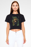 Ayı Siyah  Crop Top Tişört