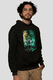 Ayı Siyah Unisex Kapüşonlu Sweatshirt