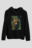 Ayı Siyah Unisex Kapüşonlu Sweatshirt