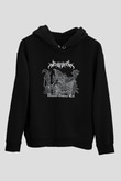 Azarath Baskılı Unisex Siyah Kapüşonlu Sweatshirt
