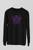 Azarath Baskılı Unisex Siyah Sweatshirt
