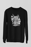 Azarath Baskılı Unisex Siyah Sweatshirt