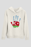 Azerbaycan Beyaz Unisex Kapşonlu Sweatshirt
