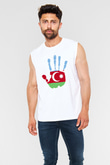 Azerbaycan Beyaz Unisex Kolsuz Tişört