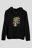 B.B. King Baskılı Unisex Siyah Hoodie