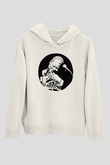 B.B. King Beyaz Unisex Kapşonlu Sweatshirt