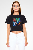 B.B. King Siyah Crop Top Tişört