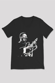 B.B. King Siyah Unisex V Yaka Tişört