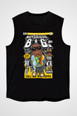 B.I.G Baskılı Unisex Siyah Kolsuz Tişört
