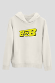 B.o.B Beyaz Unisex Kapşonlu Sweatshirt