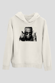B.o.B Beyaz Unisex Kapüşonlu Sweatshirt