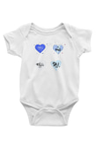 Babalar Günü Baskılı Beyaz Unisex Bebek Body - Zıbın