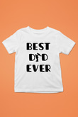 Babalar Günü Baskılı Beyaz Unisex Beyaz Çocuk Tişört - Tshirt