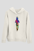 Babalar Günü Baskılı Beyaz Unisex Hoodie
