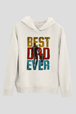 Babalar Günü Baskılı Beyaz Unisex Hoodie