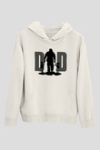 Babalar Günü Baskılı Beyaz Unisex Hoodie
