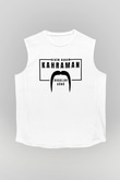 Babalar Günü Baskılı Beyaz Unisex Kolsuz Tişört - Tshirt