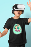 Babalar Günü Baskılı Unisex Siyah Çocuk Tişört - Tshirt