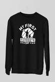 Babalar Günü Baskılı Unisex Siyah Sweatshirt