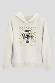 Babalar Günü Beyaz Unisex Kapşonlu Sweatshirt