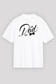 Babalar Günü Beyaz Unisex Oversize Tişört T-Shirt
