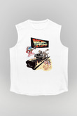 Back to the future Geleceğe Dönüş Beyaz Unisex Kolsuz Tişört