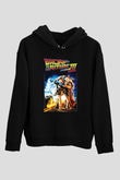 Back to the Future Geleceğe Dönüş Siyah Unisex Hoodie