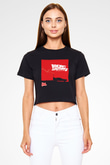 Back to the future Geleceğe Dönüş Siyah Crop Top Tişört