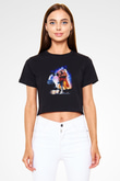 Back to the future Geleceğe Dönüş Siyah Crop Top Tişört