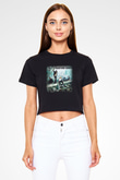 Backyard Babies Siyah Crop Top Tişört