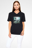 Backyard Babies Siyah Unisex V Yaka Tişört T-Shirt