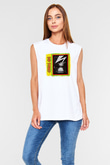 Bad Brains Baskılı Unisex Beyaz Kolsuz Tişört