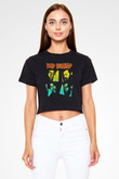 Bad Brains Siyah  Crop Top Tişört