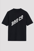 Bad Company Baskılı Unisex Siyah Oversize Tişört