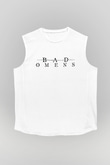 Bad Omens Baskılı Beyaz Unisex Kolsuz Tişört - Tshirt