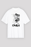 Bad Omens Baskılı Beyaz Unisex Oversize Tişört - Tshirt