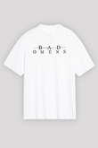 Bad Omens Baskılı Beyaz Unisex Oversize Tişört - Tshirt