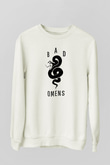 Bad Omens Baskılı Beyaz Unisex Sweatshirt