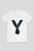 Bad Omens Baskılı Beyaz Unisex V Yaka Tişört - Tshirt
